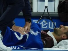 Djokovic wins in China after another medical stoppage