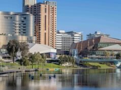 Three police officers jump into River Torrens to rescue man fleeing Adelaide brawl