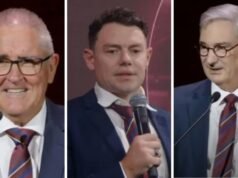 Lachie Neale cops Andrew Wellington jab as Lions celebrate premiership winning season at club’s awards night