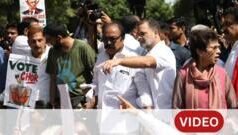 ‘ज्ञानेश कुमार, राजीनामा द्या’; राहुल गांधींच्या नेतृत्वात दिल्लीत इंडिया आघाडीचा मोर्चा