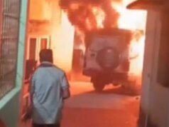 ആംബുലന്സിനുള്ളിലെ ഓക്സിജന് സിലിണ്ടര് പൊട്ടിത്തെറിച്ച് തീപ്പിടിച്ചു; രോഗിക്ക് ദാരുണാന്ത്യം