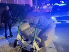 Police stop men driving ‘an actual couch’ down the road