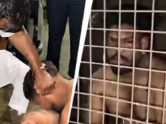 Video: Dumper truck owner locks driver in dog cage, beats him after road accident
