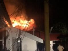 കന്റോണ്മെന്റ് ഹൗസിന് പിന്നില് തീപ്പിടുത്തം