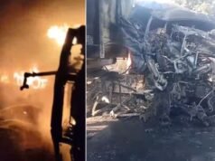दहलाने वाला हादसा, दो ट्रकों की बीच हुई आमने-सामने की भीषण टक्कर, दोनों ड्राइवरों की जिंदा जलकर मौत
