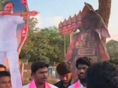 After Ravan’s image as a BRS poster, Congress and BRS fight