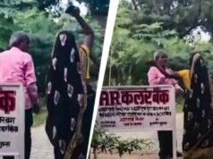Video: Couple elopes, woman’s mother slaps, kicks man’s father in UP