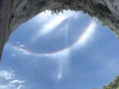 Watch: Water falls from a rainbow without any rain. Is it an illusion?